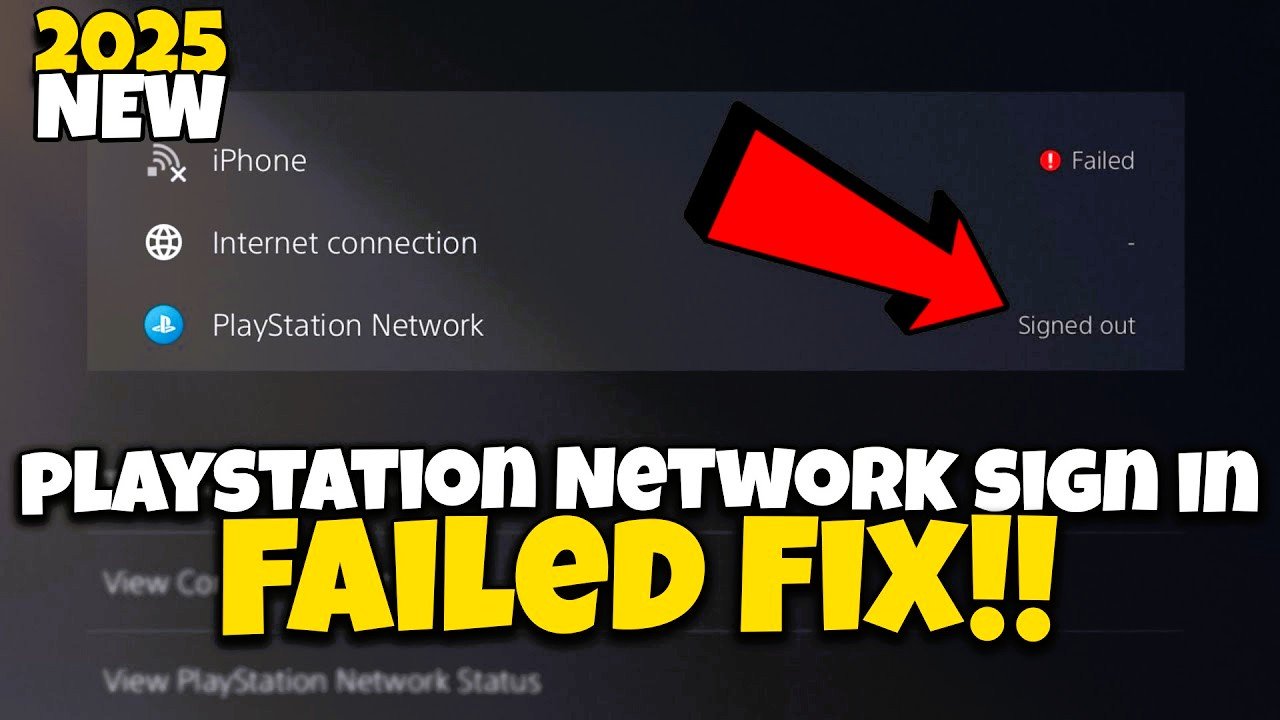 How to Fix PlayStation Network Sign-In Failed on PS5 (2025 Guide)